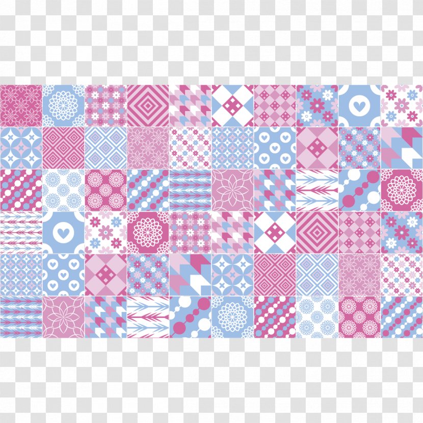 Patchwork Pink M Line Pattern Transparent PNG