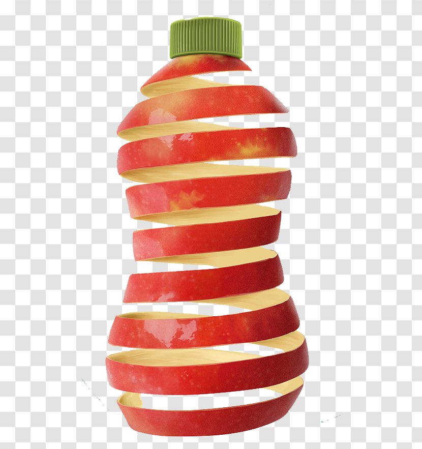 Apple Juice Cocktail Illustration - Fruit Bottle Effect Transparent PNG