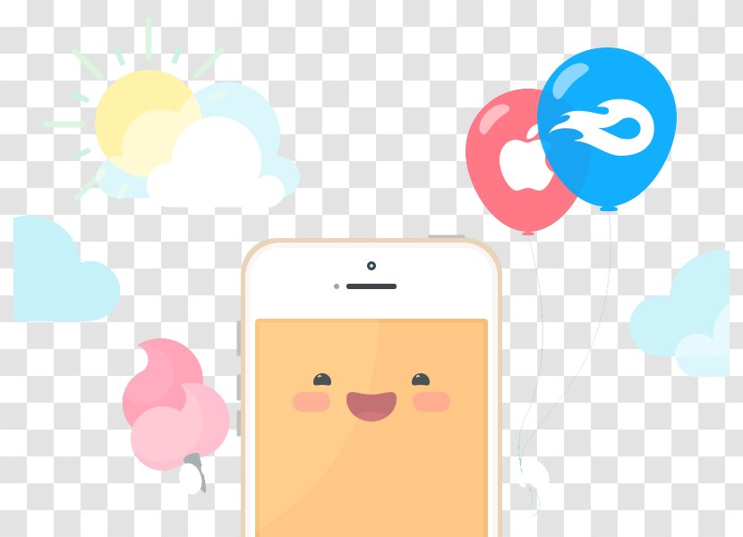 Mobile Phone Flat Design - Happiness - Cartoon Transparent PNG