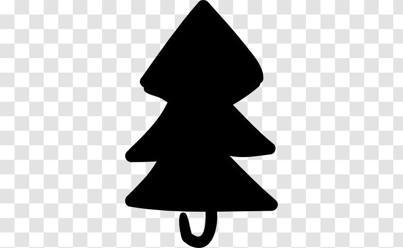 Pine Tree Symbol - Black And White Transparent PNG