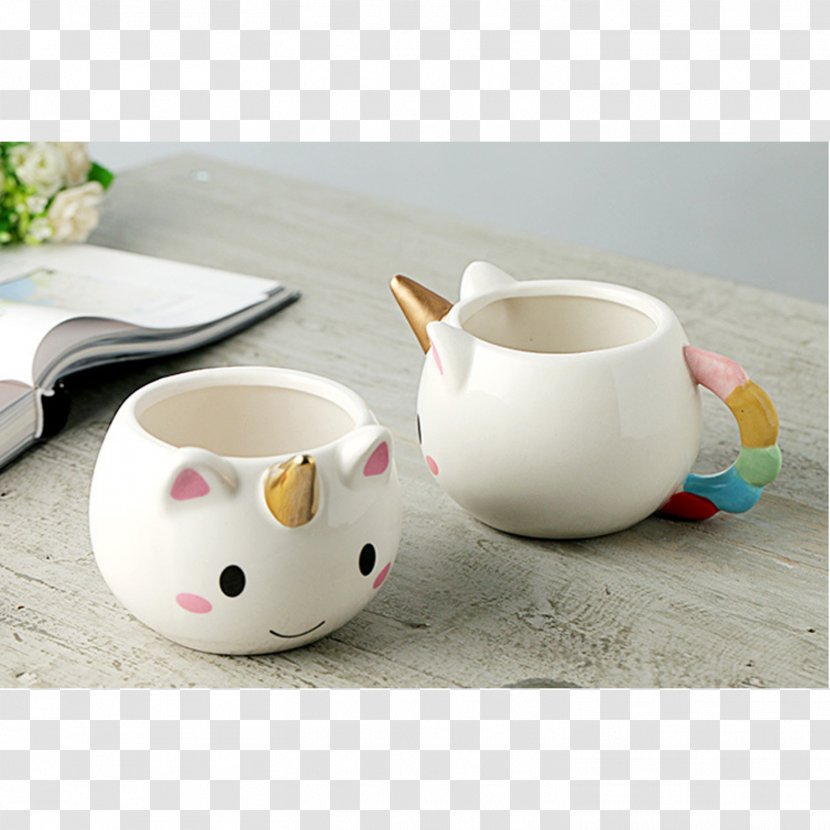 Mug Unicorn Ceramic Coffee Cup - Dishware Transparent PNG