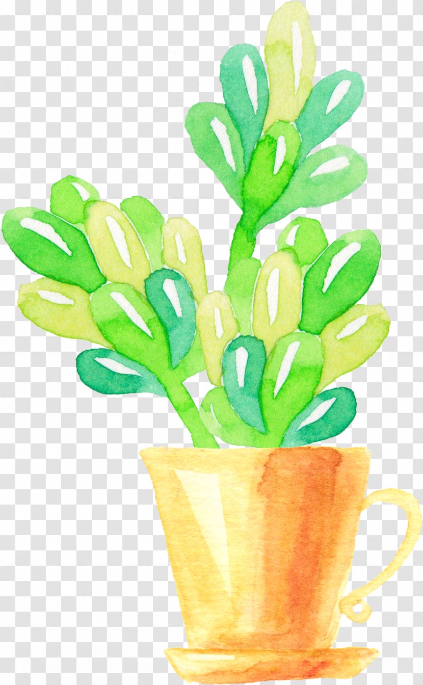 Succulent Plant Watercolor Painting Illustration - Tree - Hand-painted Star Beauty Meat Transparent PNG