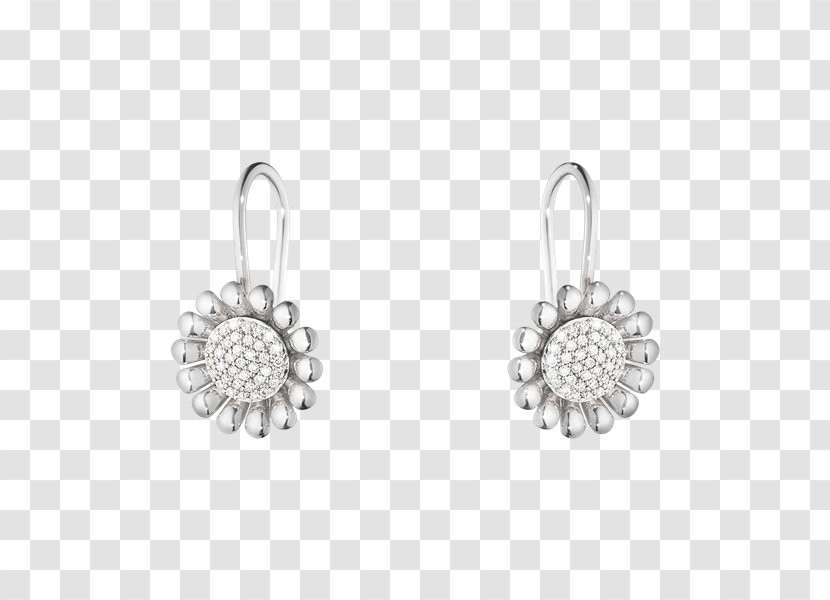 Earring Diamond Jewellery Sterling Silver - Small Pave Rings Transparent PNG
