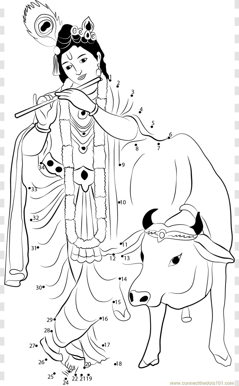 Krishna Janmashtami Ganesha Coloring Book Drawing - Frame - Lord Transparent PNG