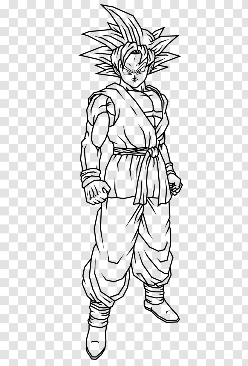 Line Art Goku Pan DeviantArt - Male Transparent PNG