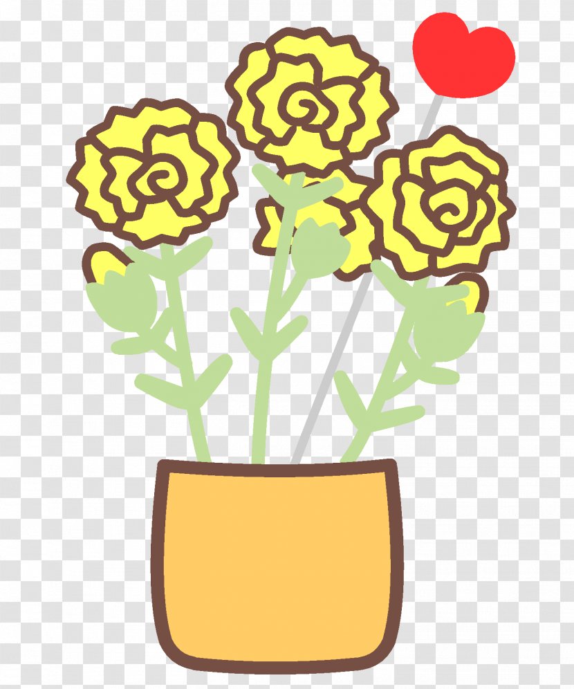 Carnation Cut Flowers Mother's Day Flowerpot Clip Art - Artwork - Kerwhizz Season 2 Transparent PNG