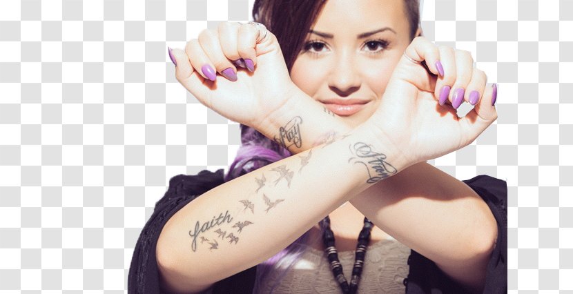 Demi Lovato Staying Strong Tattoo Celebrity Unbroken - Silhouette Transparent PNG