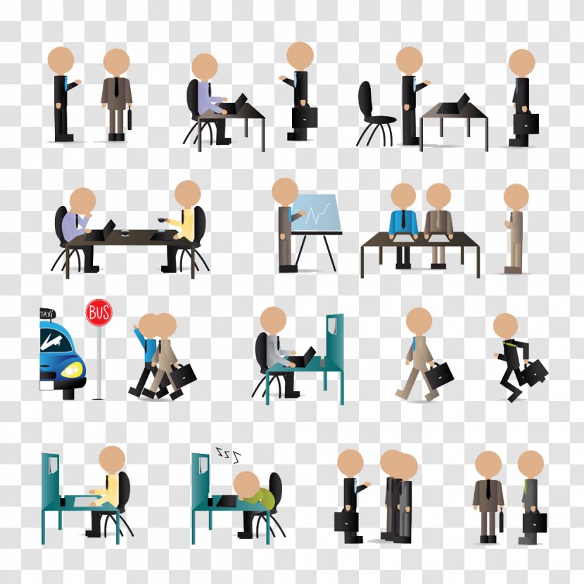 Cartoon Graphic Design - Human Behavior - Cartoon, Businessmen Transparent PNG