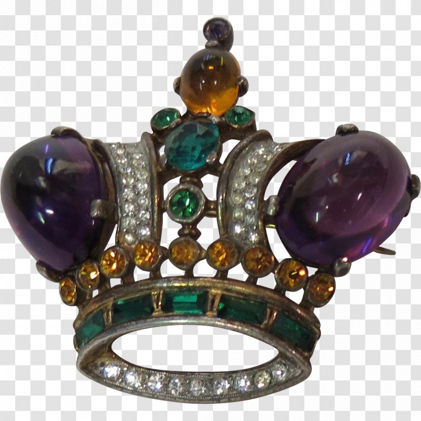 Gemstone Jewellery Amethyst Clothing Accessories Brooch - Fashion - Crown Jewels Transparent PNG