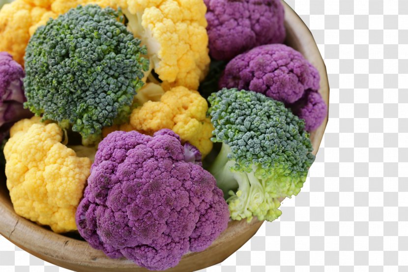 Broccolini Cauliflower Vegetable Red Cabbage - Superfood - Colorful Tubs Filled With Broccoli Transparent PNG