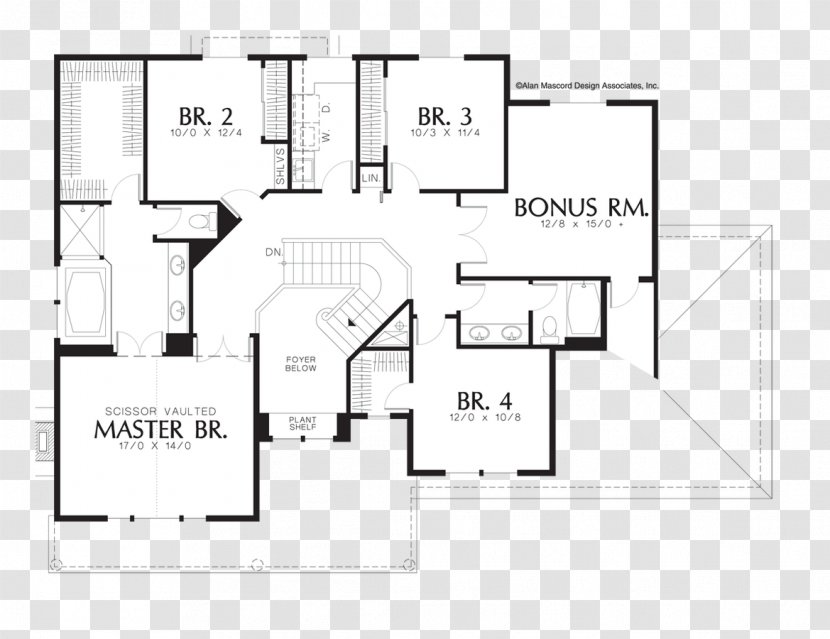 Floor Plan Design House - Black And White Transparent PNG