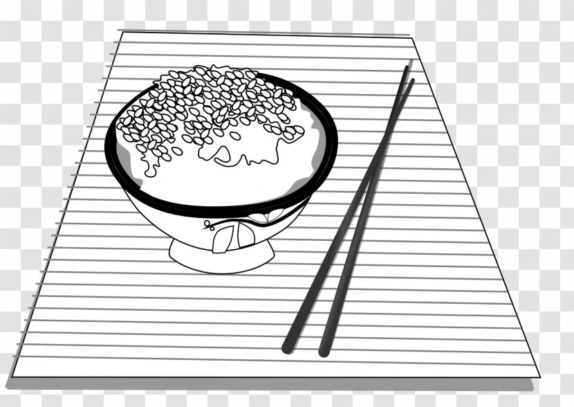 Black And White Rice Drawing Clip Art - Diagram Transparent PNG