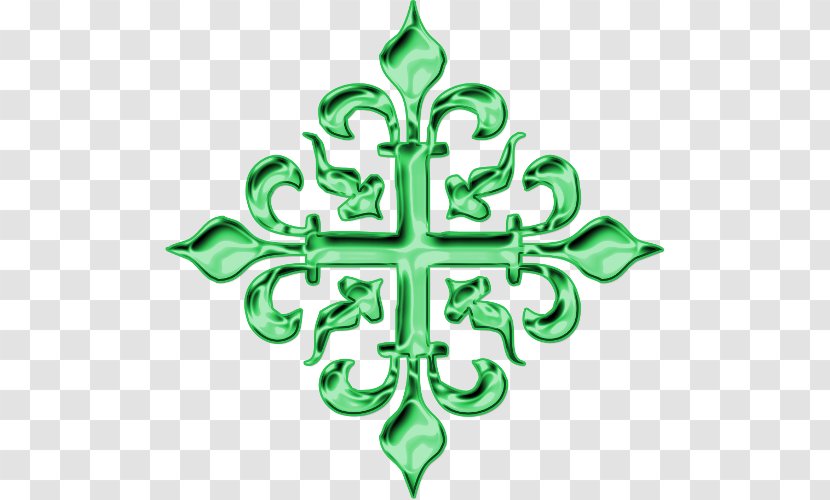 Christmas Ornament Line Symmetry Green - European Style Decorative Painting Transparent PNG