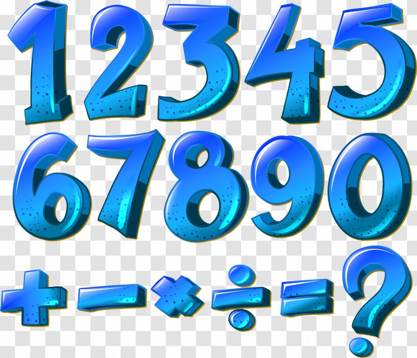 Number Royalty-free Illustration - Text - Blue ThreeDimensional Digital Word Transparent PNG