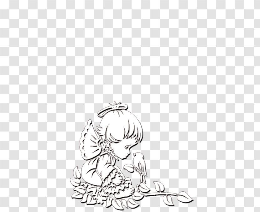Drawing Line Art Monochrome - Tree - Angel Baby Transparent PNG