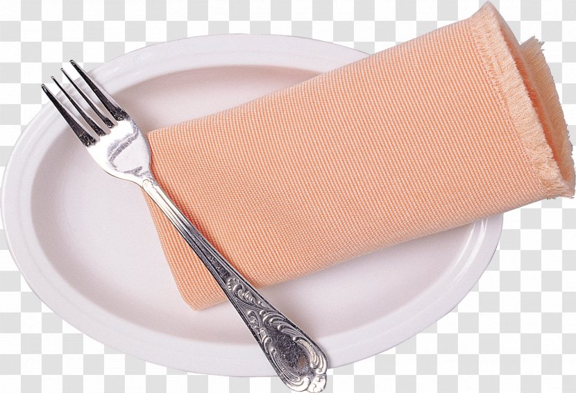 Cloth Napkins Fork Plate Spoon - Cutlery - Nameplate Transparent PNG