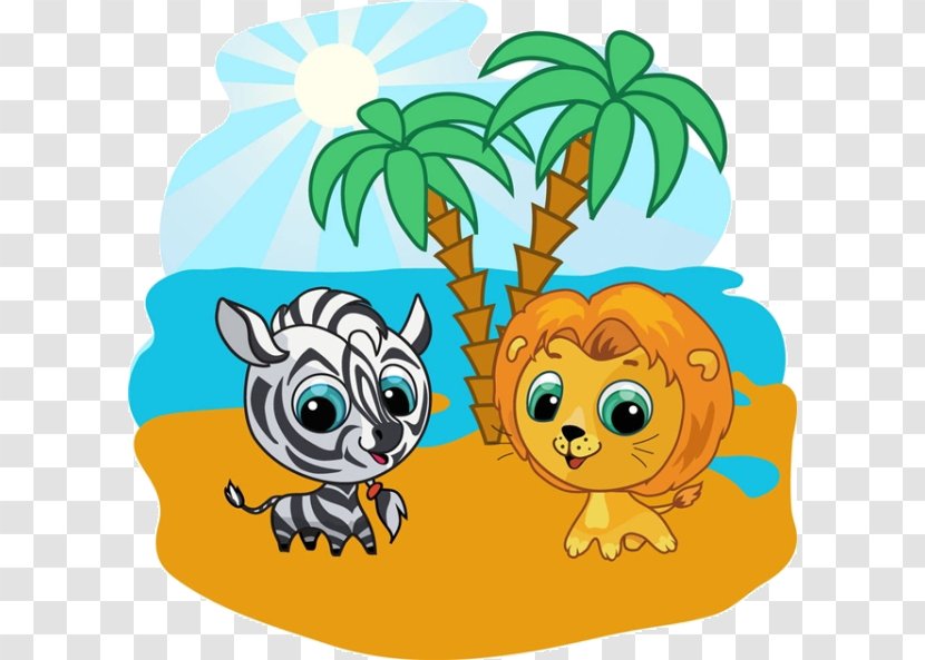 Royalty-free Photography Illustration - Plant - Cartoon Lion Zebra Transparent PNG