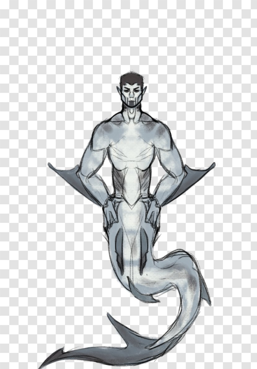 Drawing Legendary Creature /m/02csf Supernatural - Fictional Character - Mermaid Man Transparent PNG
