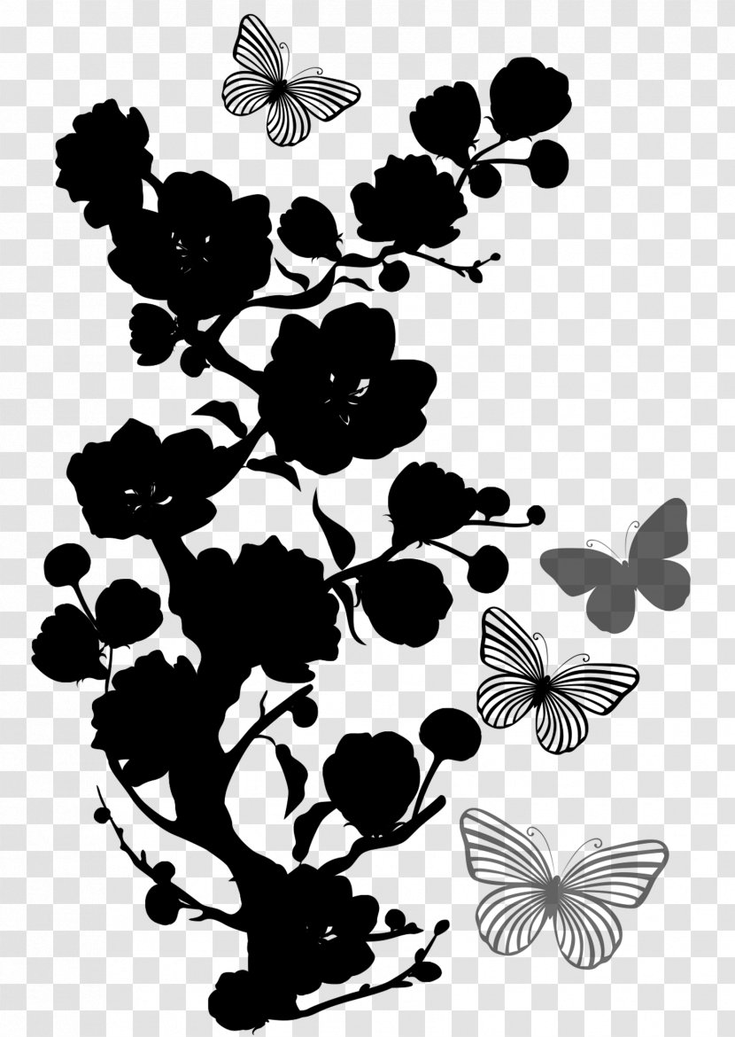 Floral Design Pattern Leaf Graphics - Black M - Pollinator Transparent PNG