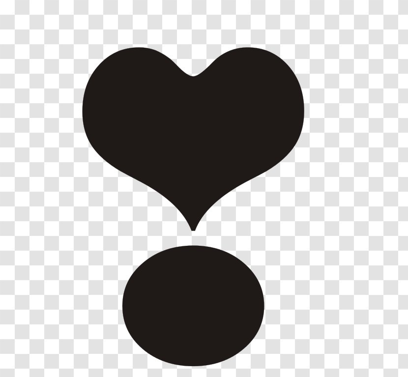 Exclamation Mark Full Stop Interjection Question Heart - Black And White Transparent PNG