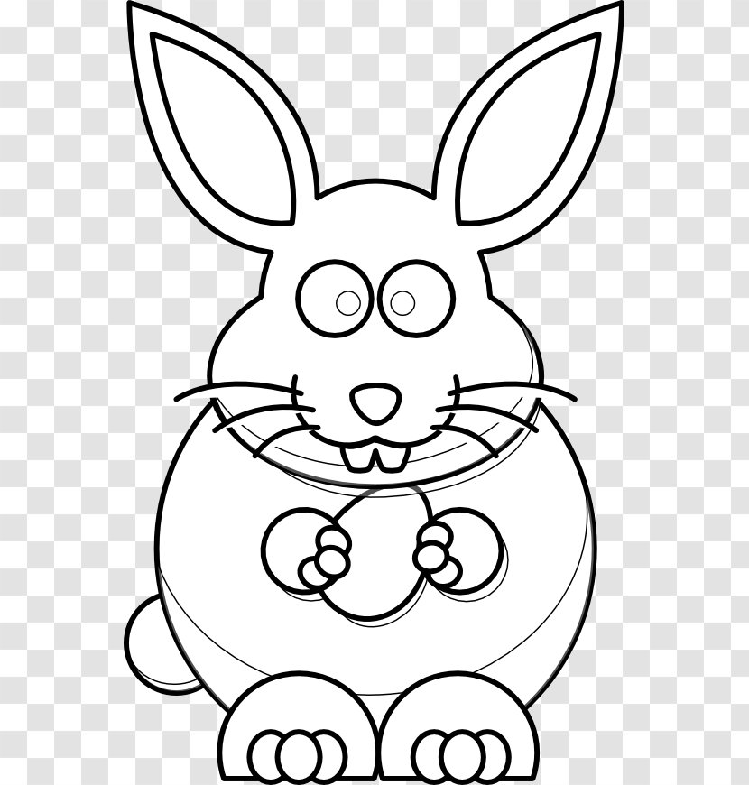 White Rabbit Easter Bunny Hare Clip Art - Royaltyfree - Bear Cartoon Transparent PNG