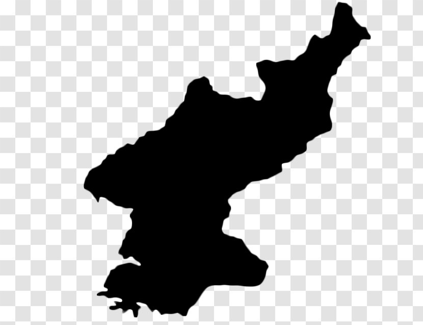 North Korea South Vector Map - Monochrome Photography Transparent PNG
