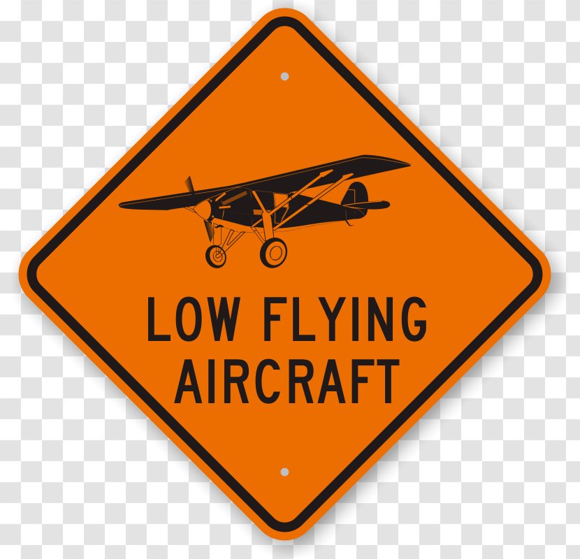 Aircraft Airplane Flight Helicopter Warning Sign - Construction Printing Transparent PNG