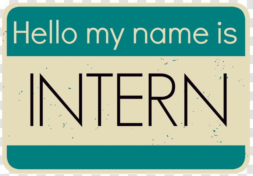 Intern Résumé Job Hunting Career - Rectangle - Hello My Name Is Transparent PNG