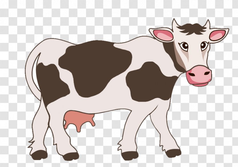 Dairy Cow Cartoon Bovine Clip Art Animal Figure - Working Snout Transparent PNG