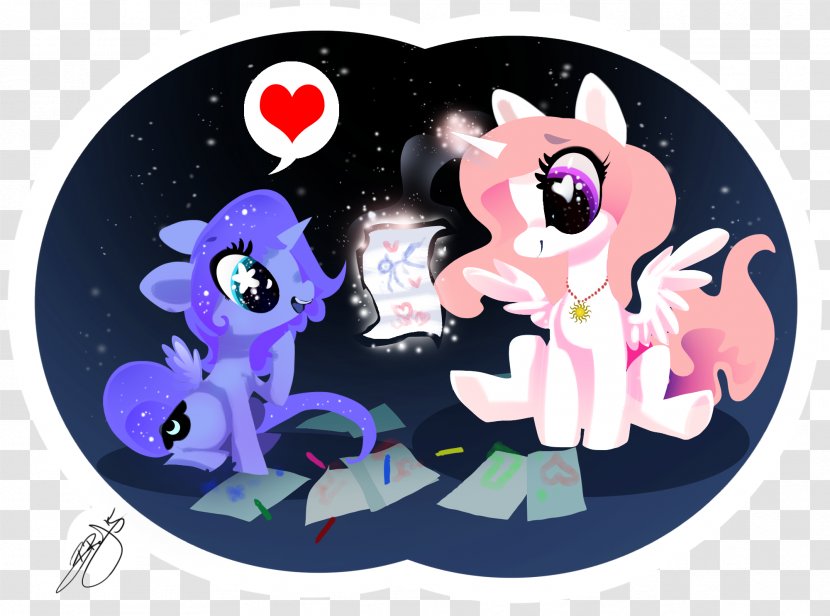 Horse Cartoon Desktop Wallpaper Mammal - Heart - Big Sister Transparent PNG
