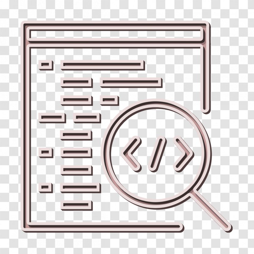 Coding Icon Data Development - Programming Magnifier Transparent PNG