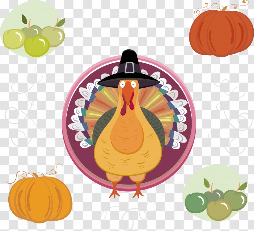 Turkey Clip Art - Thanksgiving - Vector Transparent PNG