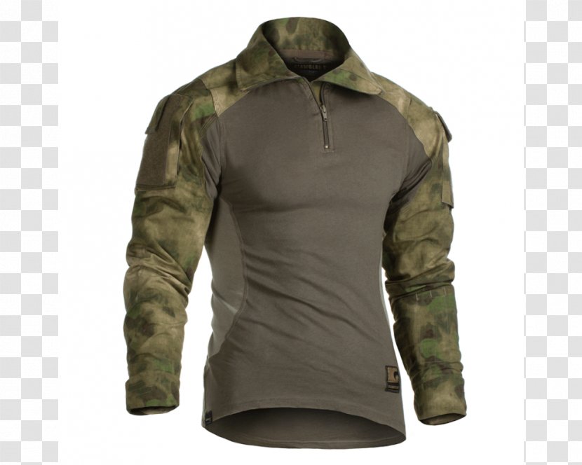 Long-sleeved T-shirt Army Combat Shirt MultiCam - Military Camouflage Transparent PNG