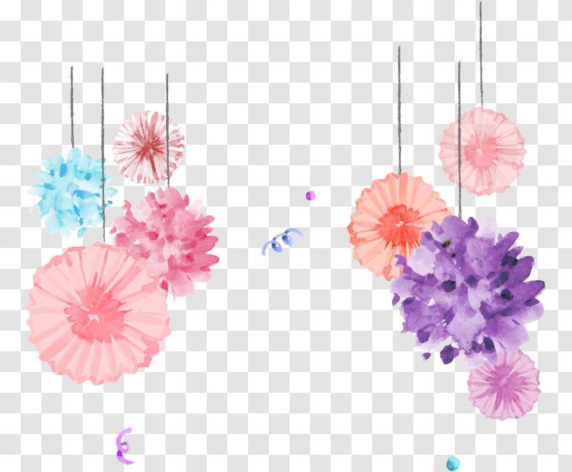 Watercolor Painting Download - Pattern - Hand-painted Flower Decoration Transparent PNG