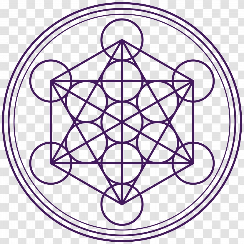 Metatron Sacred Geometry Overlapping Circles Grid Crystal - Symbol Transparent PNG