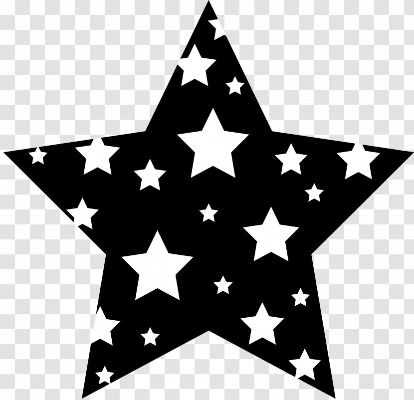 Black And White Star Clip Art - Monochrome Photography - Free Image Transparent PNG
