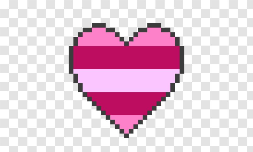 Pixel Art Transgender - Heart Transparent PNG