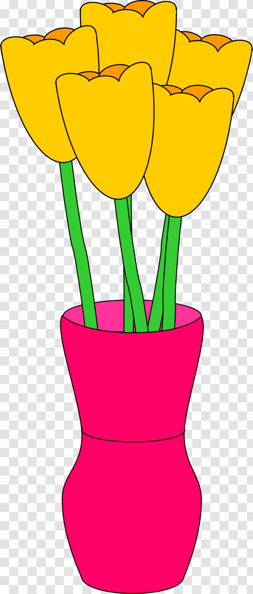 Vase Flower Tulip Clip Art - Drawing Transparent PNG