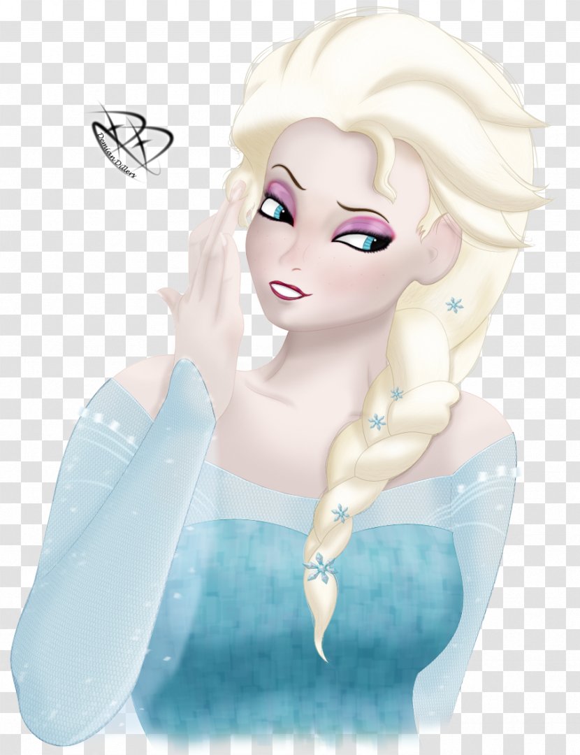 Elsa Hair Coloring Frozen Face - Frame Transparent PNG