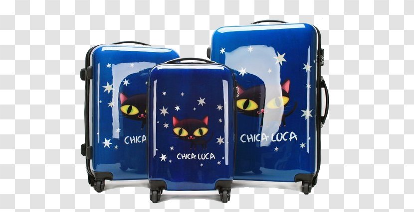 Suitcase Trolley Zero Halliburton Bag - Dimension - Cat Pattern Transparent PNG