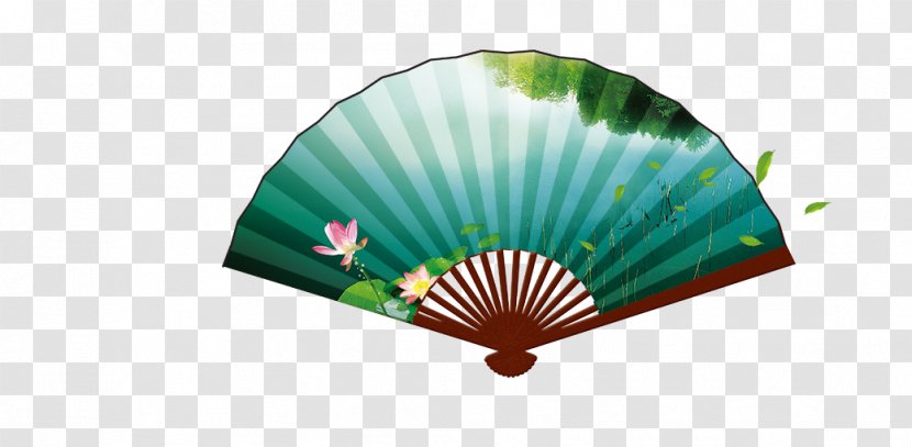 Hand Fan Ink Wash Painting Shan Shui - Chinese Sub Transparent PNG