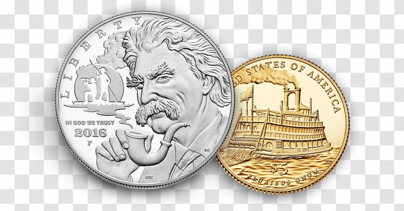Mark Twain Boyhood Home & Museum Commemorative Coin Dollar Silver - United States Mint Transparent PNG