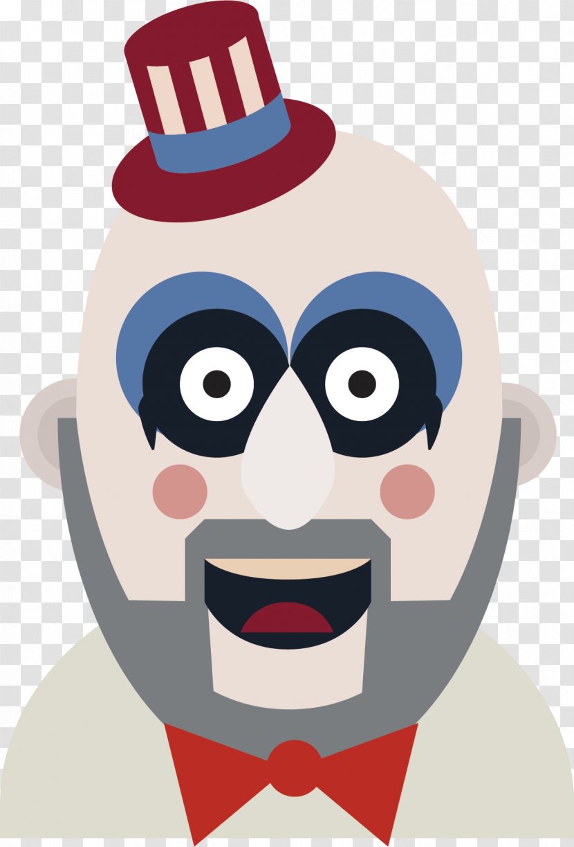 Horror Character Film Drawing - Vector Hand-painted Cute Clown Transparent PNG