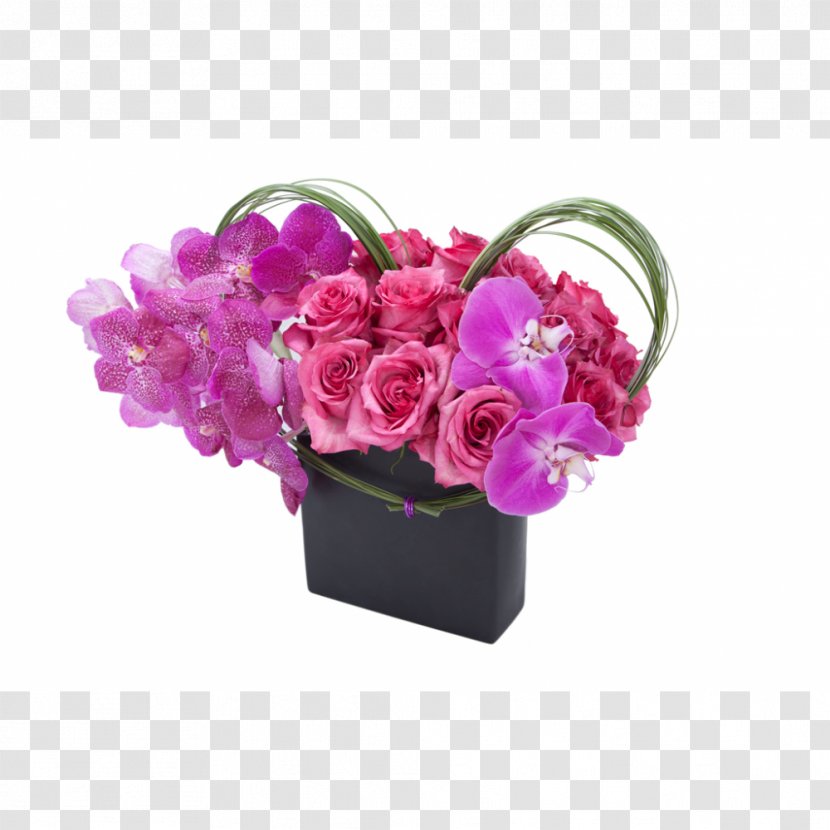 Garden Roses Cut Flowers Orchids Flower Bouquet - Rose Transparent PNG
