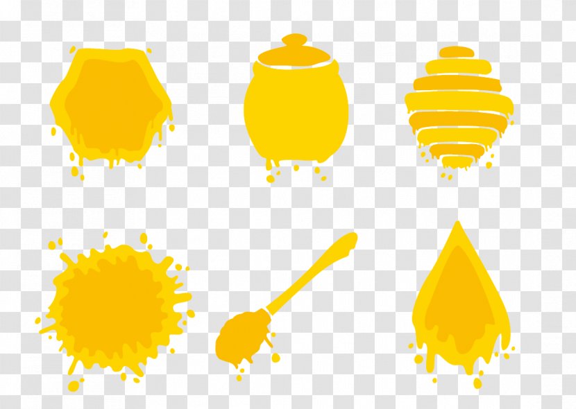 Bee Honey Euclidean Vector - Orange - Logo Transparent PNG