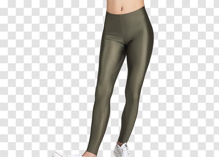Waist Leggings Pants Clothing Tights - Silhouette - Olive For Women Transparent PNG