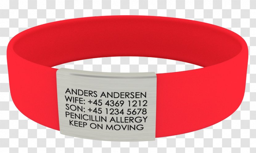 Wristband Bracelet Industrial Design - Red Transparent PNG