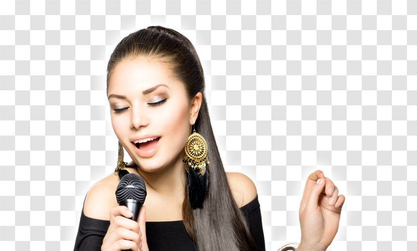 Stock Photography Microphone Singing Woman - Cartoon Transparent PNG