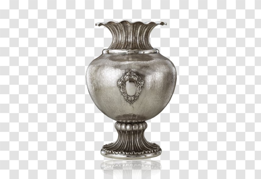 Vase Sterling Silver Buccellati Glass Transparent PNG
