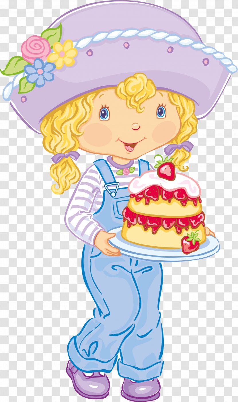 Shortcake Angel Cake Strawberry Cream Pie - Child - Dolls Clipart Transparent PNG